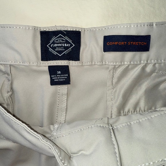 St Johns Bay Men 38 Gray Comfort Stretch  Golf Casual Shorts Excellent Condition - Picture 2 of 6
